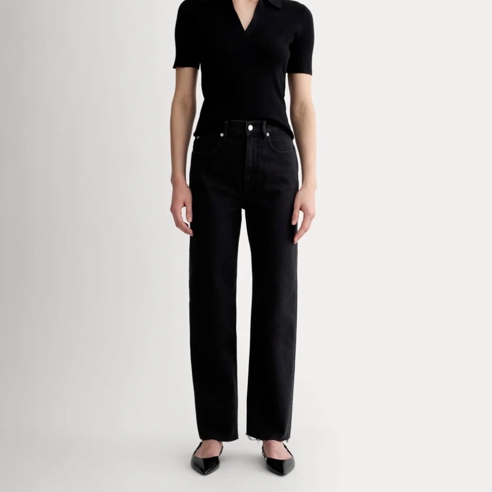 Everlane The Way-High Jean In Coal Black